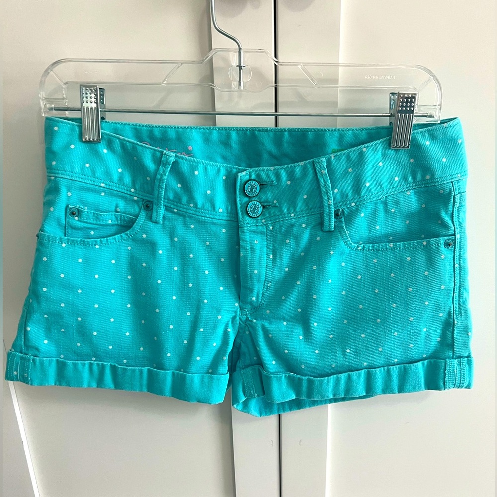 Lilly Pulitzer Clifton aqua cuffed shorts